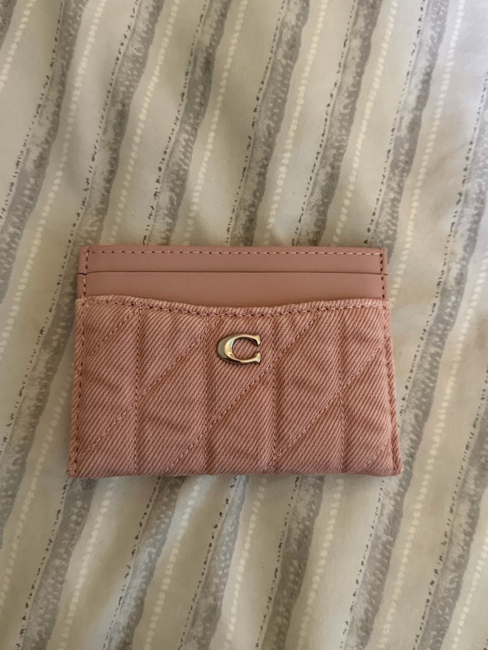 COACH Essential Card Case With Quilting Ballerina